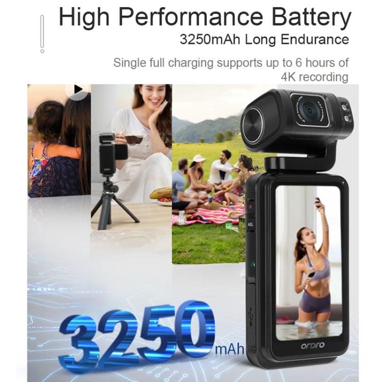 Ordro 3.5-Inch Large Screen 5K Video Recording Pocket Camera - free shipping - PMC Jewellery - Order now!
