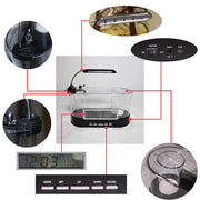 1.8L LED Light Desktop Water Flow Mini Fish Tank Home Turtle Tank Self-Circulating Aquarium(Black)