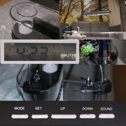 1.8L LED Light Desktop Water Flow Mini Fish Tank Home Turtle Tank Self-Circulating Aquarium(Black)
