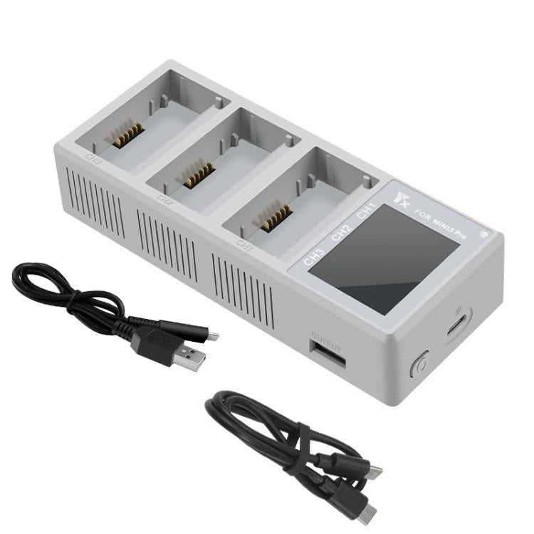 For DJI Mini 4 Pro / Mini 3 Pro / Mini 3 YX Color Screen 3-Way Charger Battery Manager Without Plug - free shipping - PMC Jewellery - Order now!