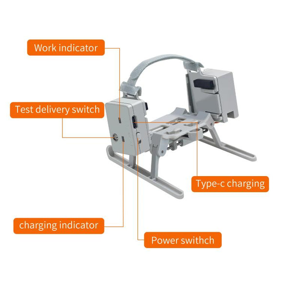 For DJI Mini 4 Pro Airdrop System USB Charging Thrower(Light Gray)