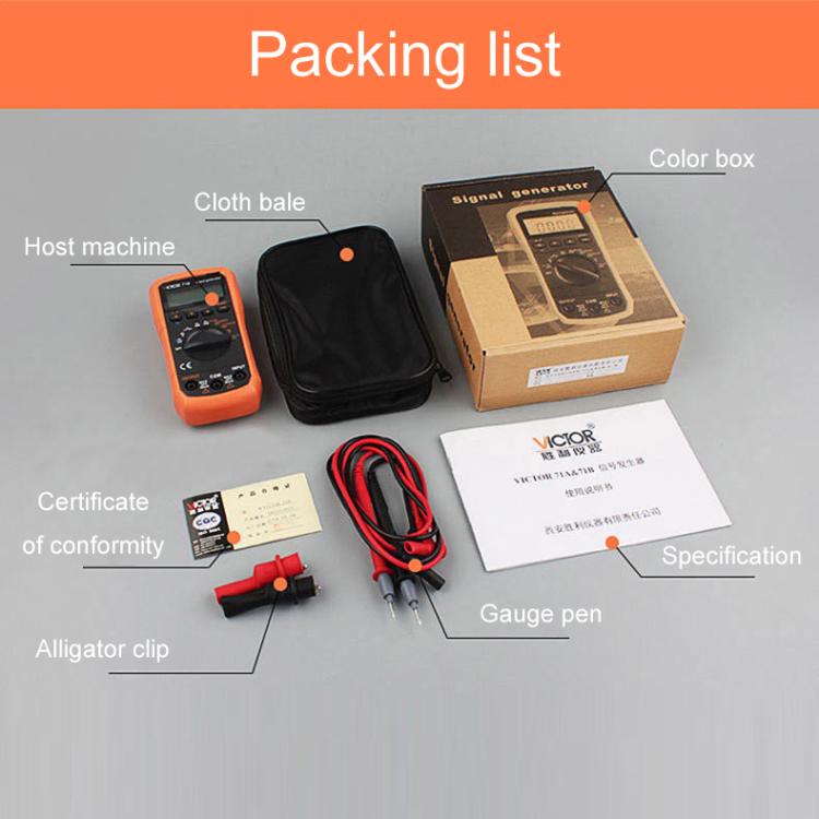 Victor Output Current Voltage Process Signal Source Multimeter, Model: VC71B - free shipping - PMC TechLife - Order now!
