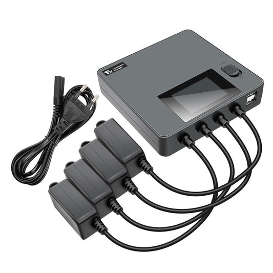 For DJI Mini 4 Pro / Mini 3 Pro / Mini 3 Color Screen Digital Display Four-Way Charger Battery Manager  EU Plug - free shipping - PMC Jewellery - Order now!