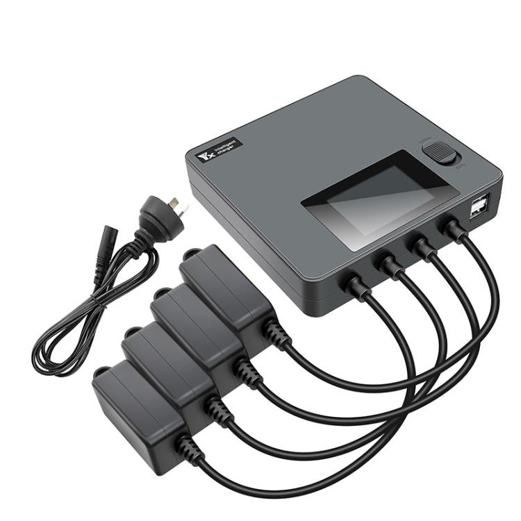 For DJI Mini 4 Pro / Mini 3 Pro / Mini 3 Color Screen Digital Display Four-Way Charger Battery Manager AU Plug - free shipping - PMC TechLife - Order now!