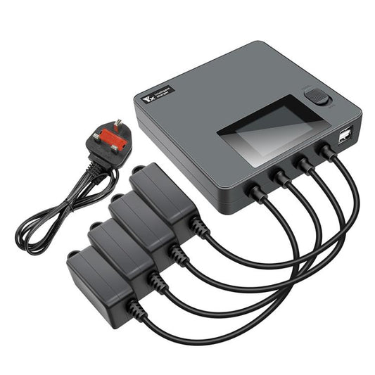 For DJI Mini 4 Pro / Mini 3 Pro / Mini 3 Color Screen Digital Display Four-Way Charger Battery Manager  UK Plug - free shipping - PMC Jewellery - Order now!