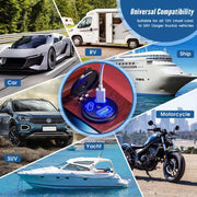 Kewig P22A 12-24V Vehicle Motorcycle Boat Modified Dual PD+QC3.0 3-Port Car Charger With Switch, Style: With Terminal(Blue Light)