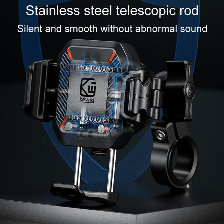 Kewig M33-C1 Outdoor Motorcycle Bike Riding Anti-Theft Shock Absorbing Cell Phone Holder(Standard Handlebar) - free shipping - PMC Jewellery - Order now!