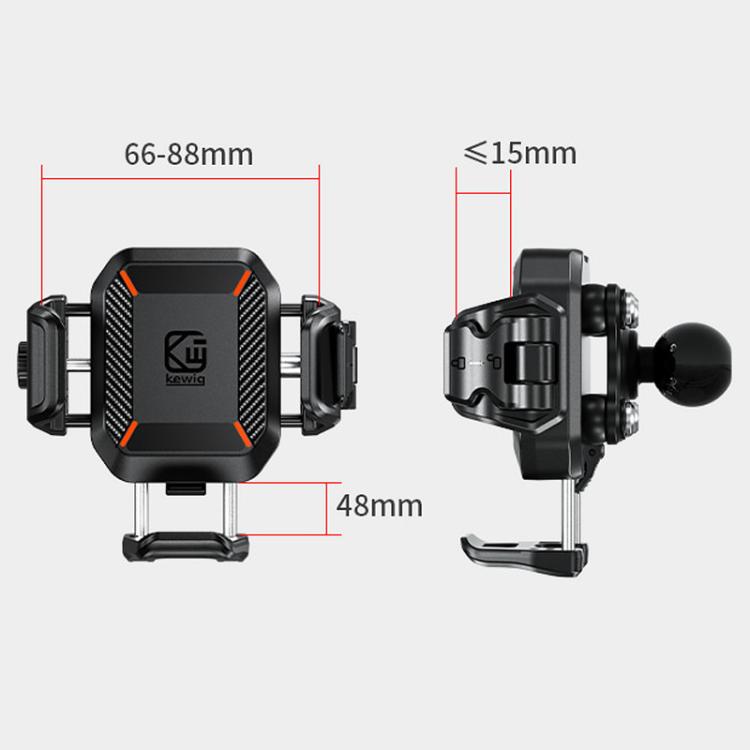 Kewig M33-C1 Outdoor Motorcycle Bike Riding Anti-Theft Shock Absorbing Cell Phone Holder(Standard Handlebar) - free shipping - PMC Jewellery - Order now!