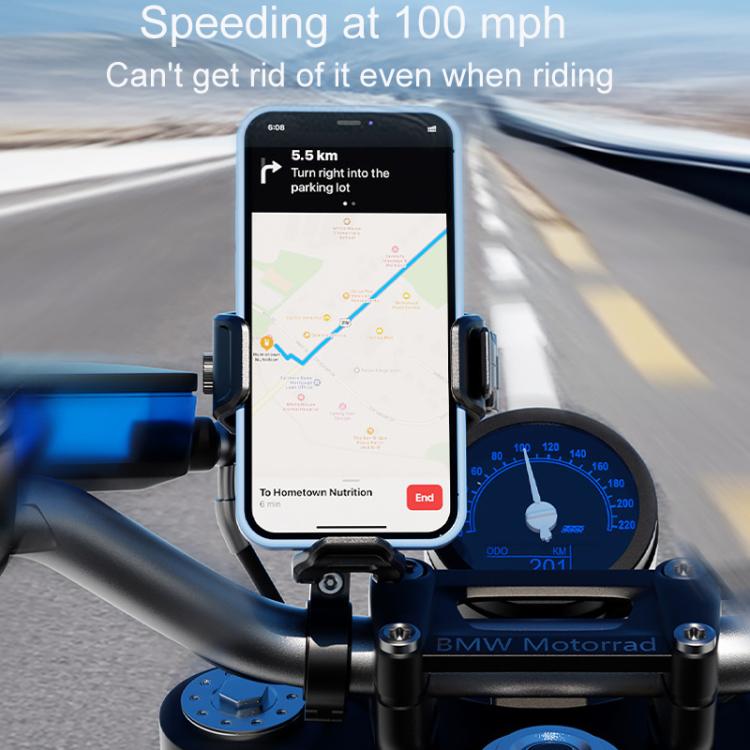 Kewig M33-C1 Outdoor Motorcycle Bike Riding Anti-Theft Shock Absorbing Cell Phone Holder(Standard Handlebar)