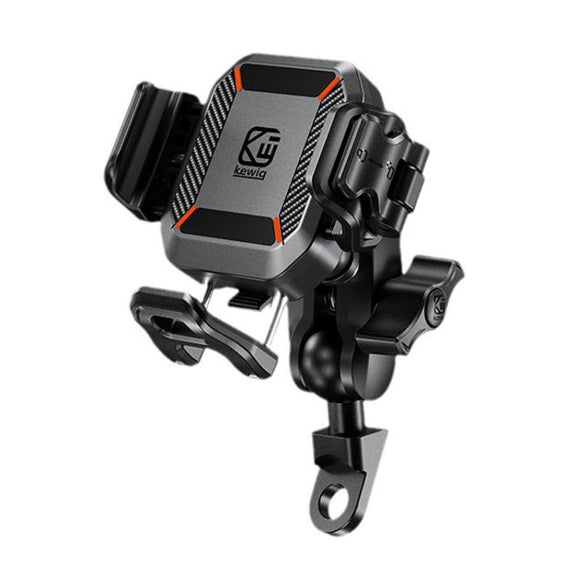 Kewig M33-C2 Outdoor Motorcycle Bike Riding Anti-Theft Shock Absorbing Cell Phone Holder(Mirror Base Model)