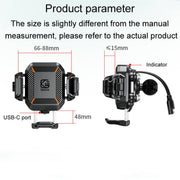 Kewig M33-A5 Outdoor Riding Shock Absorbing Anti-Theft 15W QI Wireless Charger Cell Phone Mounting Bracket(Horizontal Bar Model)