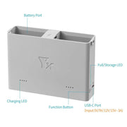 For DJI Mini 4 Pro / Mini 3 Pro / Mini 3 YX  Two-Way Charger Battery Manager(Silver)