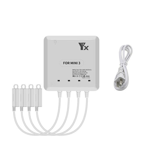 For DJI Mini 4 Pro / Mini 3 Pro / Mini 3 Drone YX 4-way Charger Battery Butler US Plug - free shipping - PMC Jewellery - Order now!