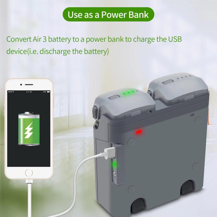 For DJI Air 3S /Air 3 YX Two-Way Charger Battery Manager(Light Gray) - free shipping - PMC Jewellery - Order now!