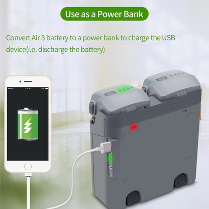 For DJI Air 3S /Air 3 YX Two-Way Charger Battery Manager(Light Gray) - free shipping - PMC Jewellery - Order now!