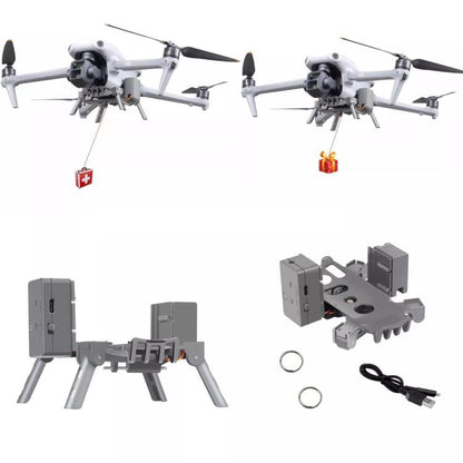 For DJI Air 3S / Air 3 Drone YX Airdrop System Rechargeable Thrower Load 500g(Gray) - free shipping - PMC Jewellery - Order now!