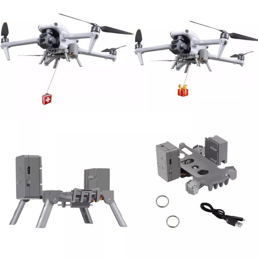 For DJI Air 3S / Air 3 Drone YX Airdrop System Rechargeable Thrower Load 500g(Gray) - free shipping - PMC Jewellery - Order now!
