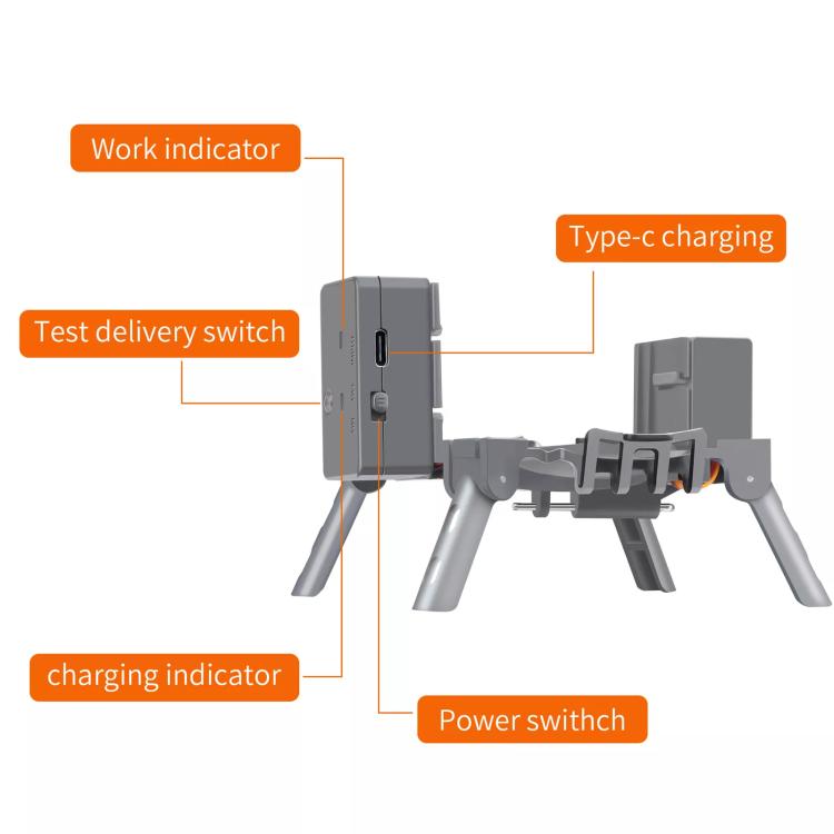 For DJI Air 3S / Air 3 Drone YX Airdrop System Rechargeable Thrower Load 500g(Gray) - free shipping - PMC Jewellery - Order now!