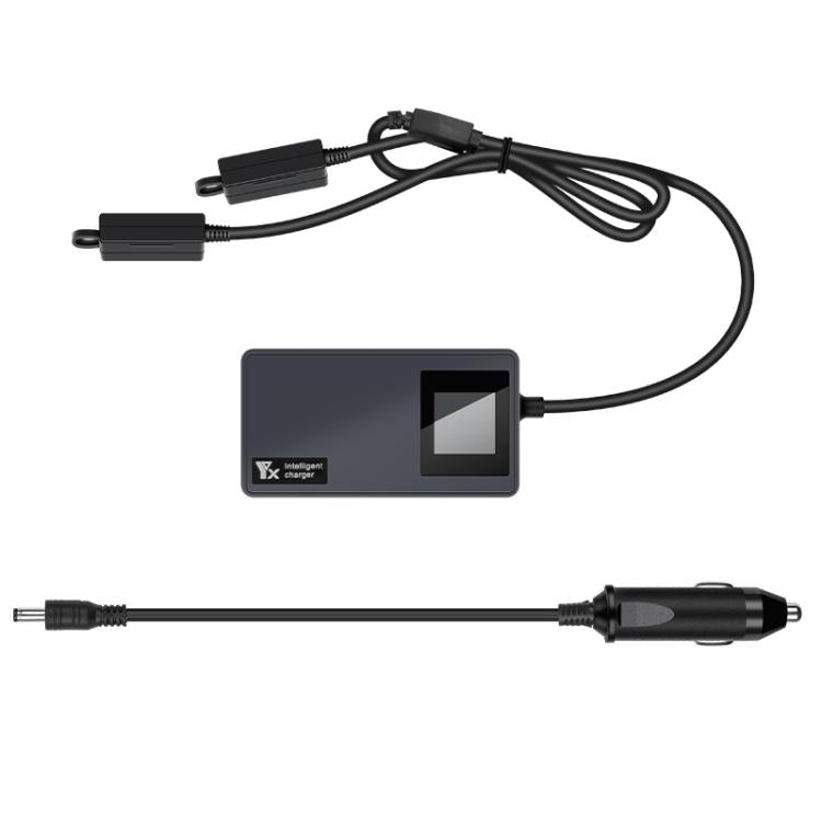 For DJI Air 3S /Air 3 YX Digital Display Car Charger Charge 2 Batteries At the Same Time(Black)
