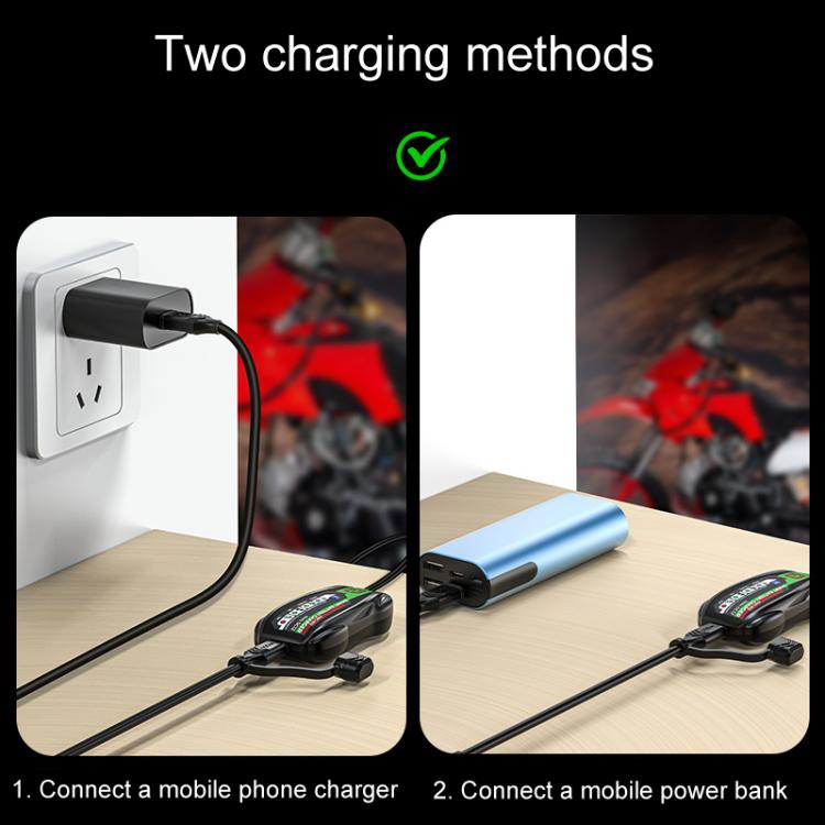 Kewig B12 Motorcycle Lead-Acid Battery Modified Charger(Black) - free shipping - PMC TechLife - Order now!