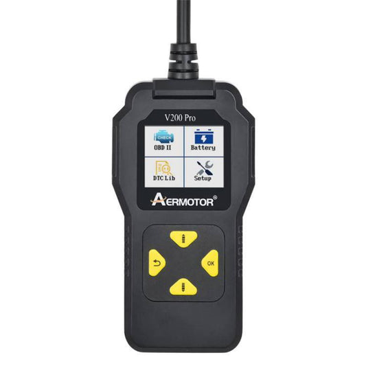 AERMOTOR V200PRO Car Troubleshooter Engine Inspection Scanner Readout Card ELM327 Battery Inspection Tool(Black) - free shipping - PMC Jewellery - Order now!