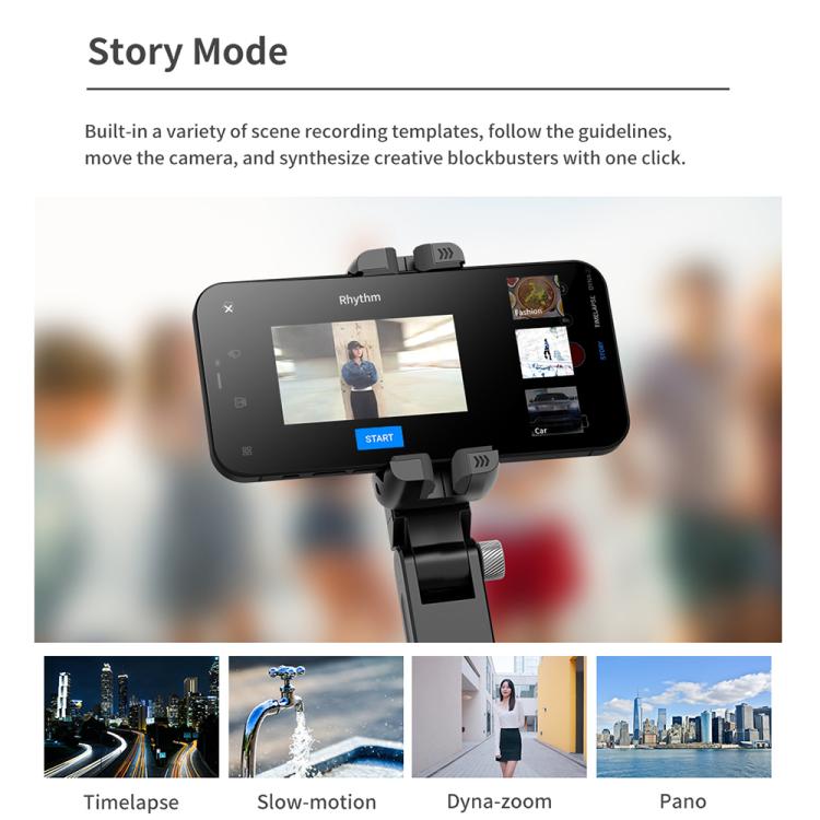 TokQi Q18 Desktop Wireless Remote Control Handheld Gimbal Stabilizer Fill Light Selfie Stick Tripod(Black) - free shipping - PMC Jewellery - Order now!