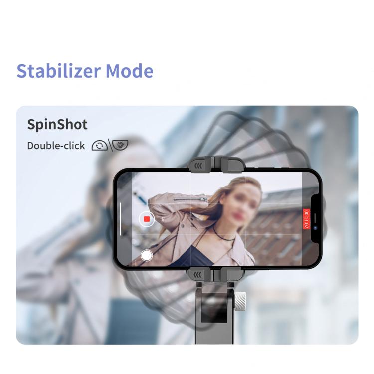 TokQi Q18 Desktop Wireless Remote Control Handheld Gimbal Stabilizer Fill Light Selfie Stick Tripod(Black) - free shipping - PMC Jewellery - Order now!