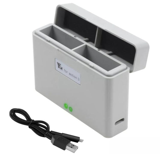 For DJI Action 3 / Action 4 Camera YX 2-Way Charger Battery Manager(Gray) - free shipping - PMC Jewellery - Order now!