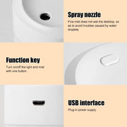 200ml Dazzling Mini USB Humidifier Desktop Car Home Air Humidifier(Pink)