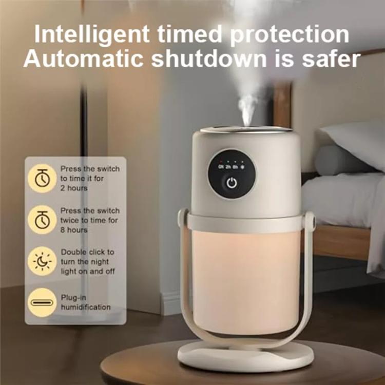 USB Intelligent Home Large Capacity Humidifier With Night Light Small Air Purifier, Color: White+Base - free shipping - PMC TechLife - Order now!