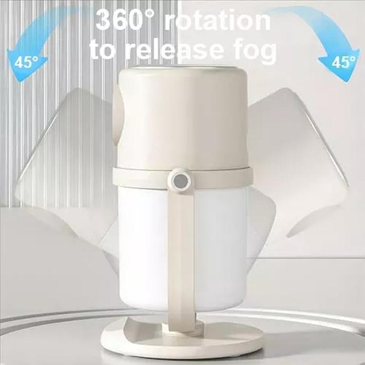 USB Intelligent Home Large Capacity Humidifier With Night Light Small Air Purifier, Color: Beige+Base - free shipping - PMC TechLife - Order now!