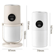 Desktop Dual Port Humidifier Portable Mini Air Purifier With Nightlight, Color: Beige+Base
