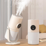 Desktop Dual Port Humidifier Portable Mini Air Purifier With Nightlight, Color: Beige