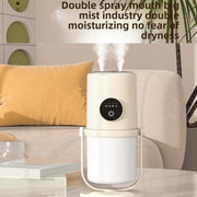 Desktop Dual Port Humidifier Portable Mini Air Purifier With Nightlight, Color: White+Base