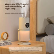 Desktop Dual Port Humidifier Portable Mini Air Purifier With Nightlight, Color: Beige