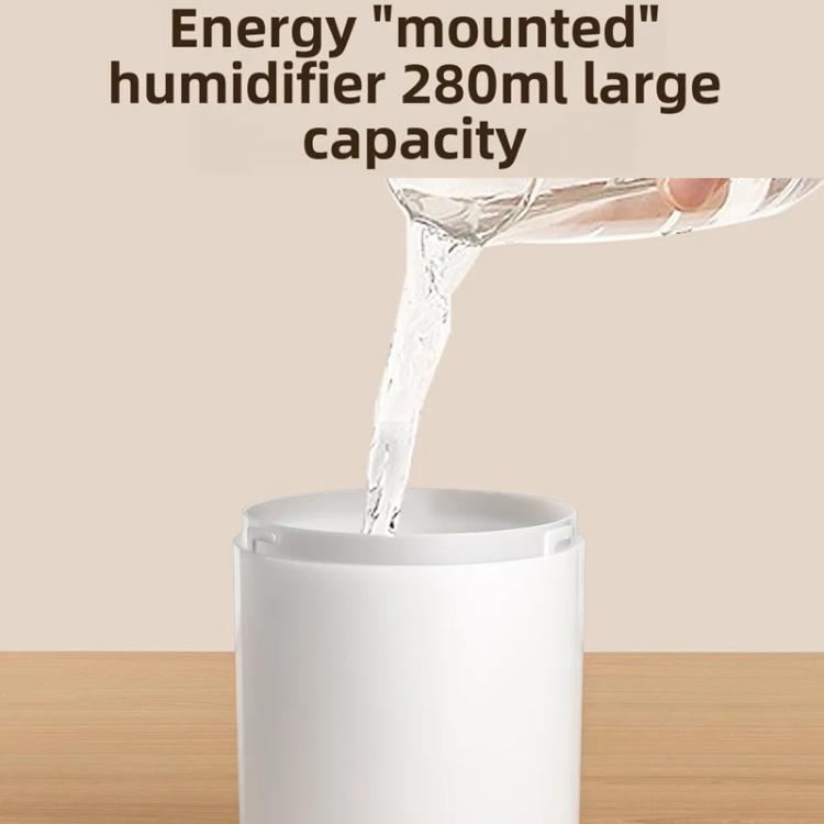 Desktop Dual Port Humidifier Portable Mini Air Purifier With Nightlight, Color: White+Base