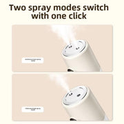 Desktop Dual Port Humidifier Portable Mini Air Purifier With Nightlight, Color: White+Base