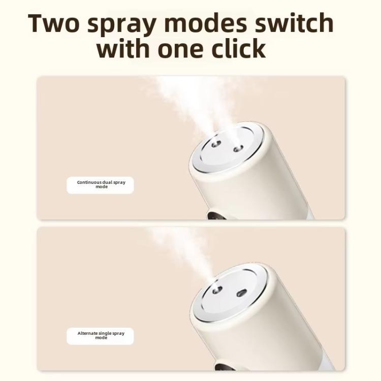 Desktop Dual Port Humidifier Portable Mini Air Purifier With Nightlight, Color: White+Base