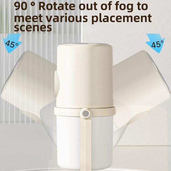 Desktop Dual Port Humidifier Portable Mini Air Purifier With Nightlight, Color: White+Base