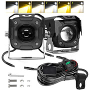 Motorcycle Spotlight Strobe 6 Modes With Control Cable Set(SK1 POR)