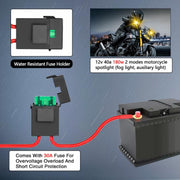 Motorcycle Spotlight Strobe 6 Modes With Control Cable Set(SK1 POR)