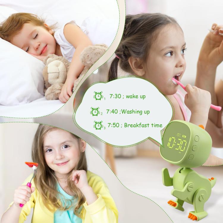 Cartoon Variety Dinosaur USB Charging LED Screen Timer Night Light Electronic Alarm Clock(Pink) - Alarm Clocks by PMc TechLife | Online Shopping South Africa | PMc TechLife | Buy Now Pay Later Mobicred