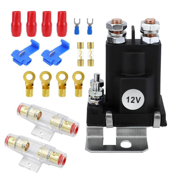 12V DC High Current Quick Start Relay For Cars And Yachts(With 100A Fuse Tube)