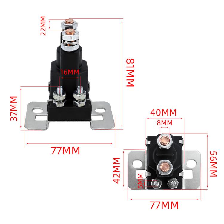 12V DC High Current Quick Start Relay For Cars And Yachts(With 100A Fuse Tube)