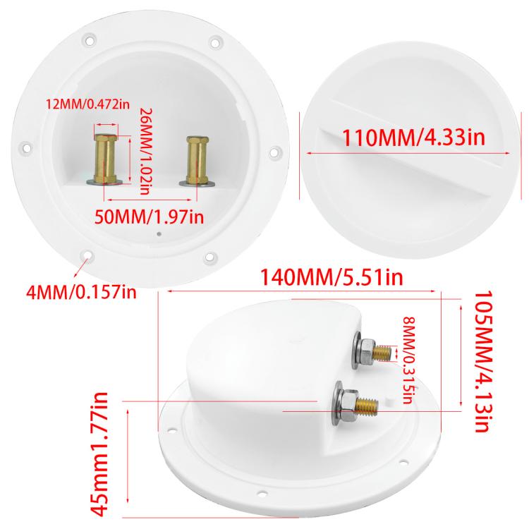 RV Marine Water-resistant Sea Fishing Sealed Pure Copper Conductive Junction Box, Configuration: CP-5095