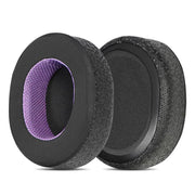 1pair Headset Sponge Earmuffs for SteelSeries Arctis Pro / Arctis 3 / 5 / 7, Color: Black Purple Ice Leather