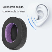 1pair Headset Sponge Earmuffs for SteelSeries Arctis Pro / Arctis 3 / 5 / 7, Color: Black Dark Blue Ice Silk