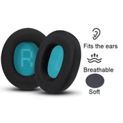 1pair Headset Sponge Earmuffs for SteelSeries Arctis Pro / Arctis 3 / 5 / 7, Color: Black Lake Blue Ice Silk