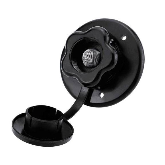 RV Ship Flange Threaded Leak-proof Water Inlet Connector Check Valve, Specifications: Black 1