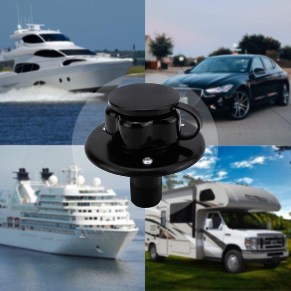 RV Ship Flange Threaded Leak-proof Water Inlet Connector Check Valve, Specifications: White 1